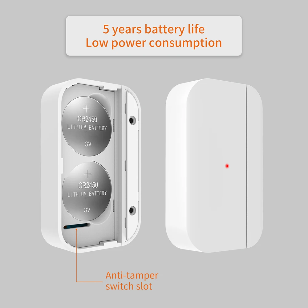 TAIBOAN Tuya Sensor De Porta WiFi Inteligente Sensor De Janela Detector De Alarme Sensor Magnético Independente Trabalhar Com Alexa Google Home