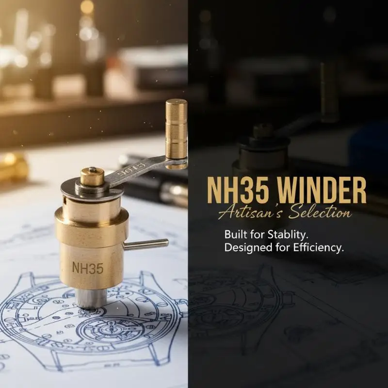 Practical Gold Mainspring Winder Set Metal Watch Repair For NH35 2892 7750 8200 2000 3135 2671 9015 Movement DIY Watchmaker Tool