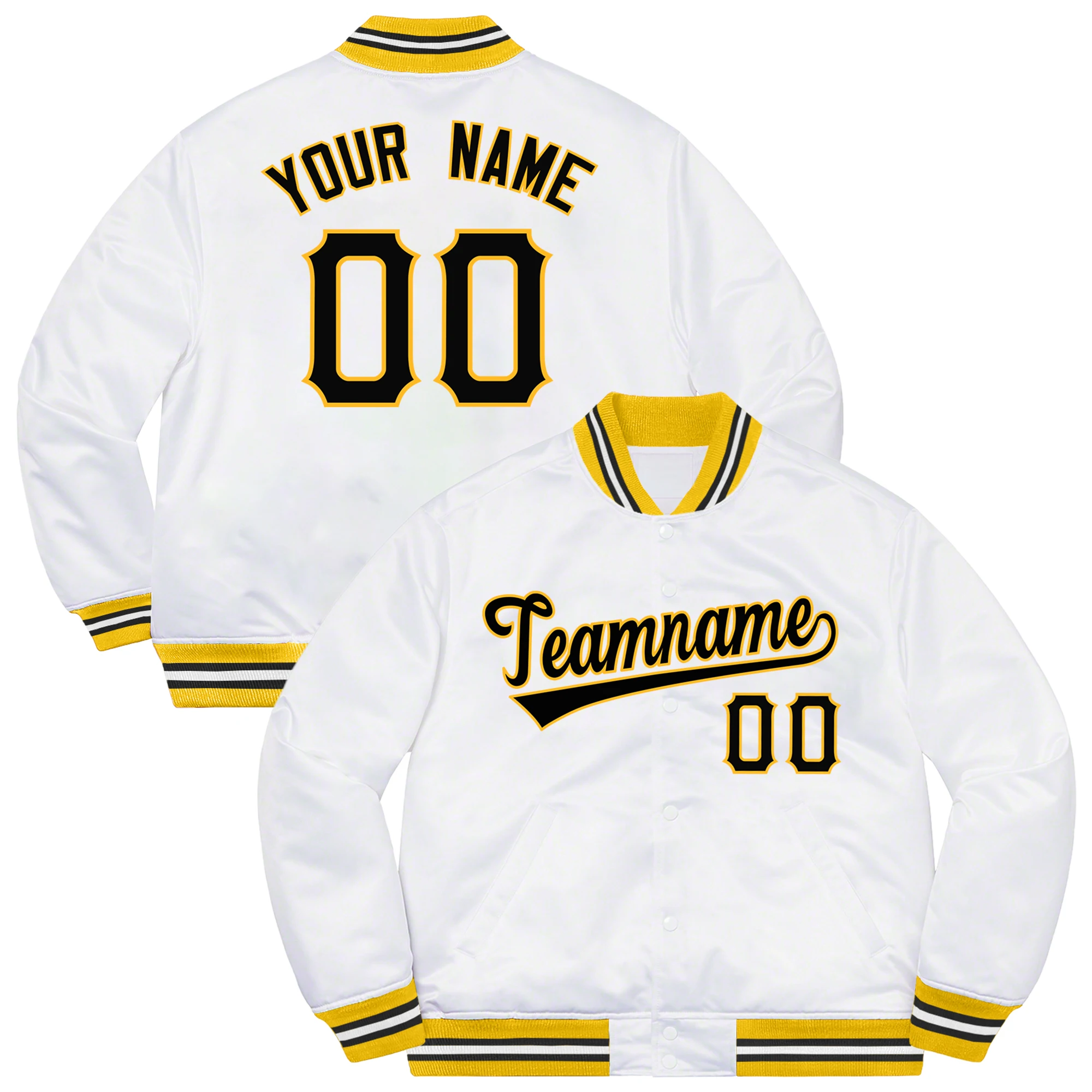 

Custom Men's Varsity Baseball Jacket Casual Sweatshirt Letterman Bomber Coats Personalized Embroidery Stitch Letter Name Number