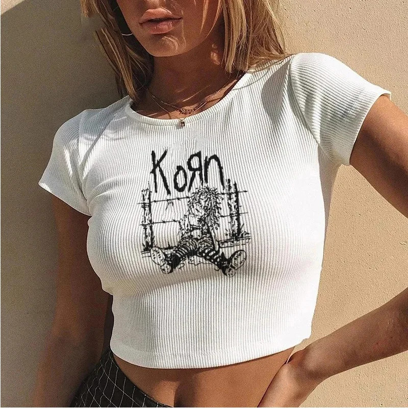 

Summer new women's clothing, European and American street sexy navel exposed short T-shirt, fashionable and popular short T