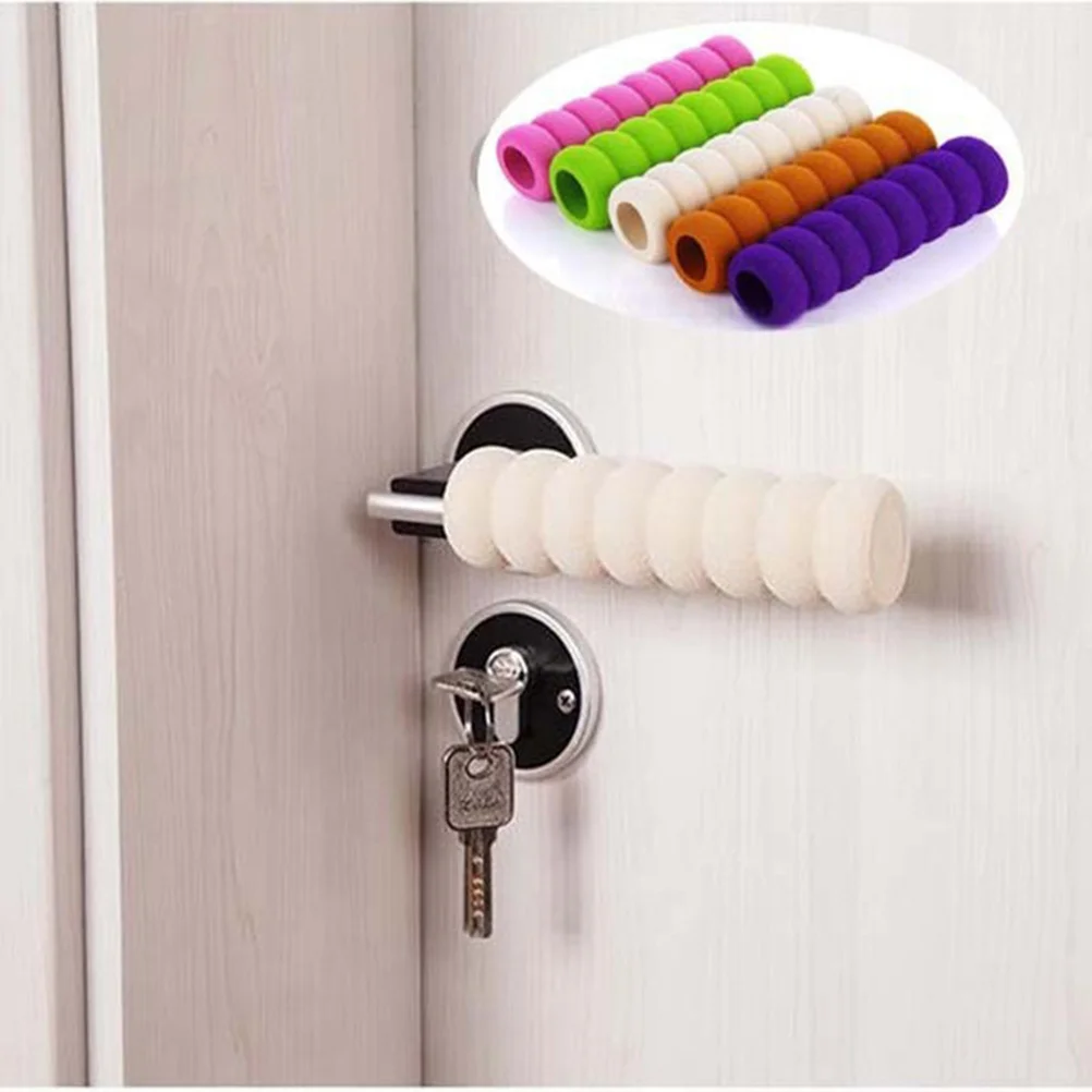 4pcs Spiral Door Handle Cover Child-safe Knob Cover Protective Door Lock Cover Baby Children Kids Safety Supplies(Green, Pink, B