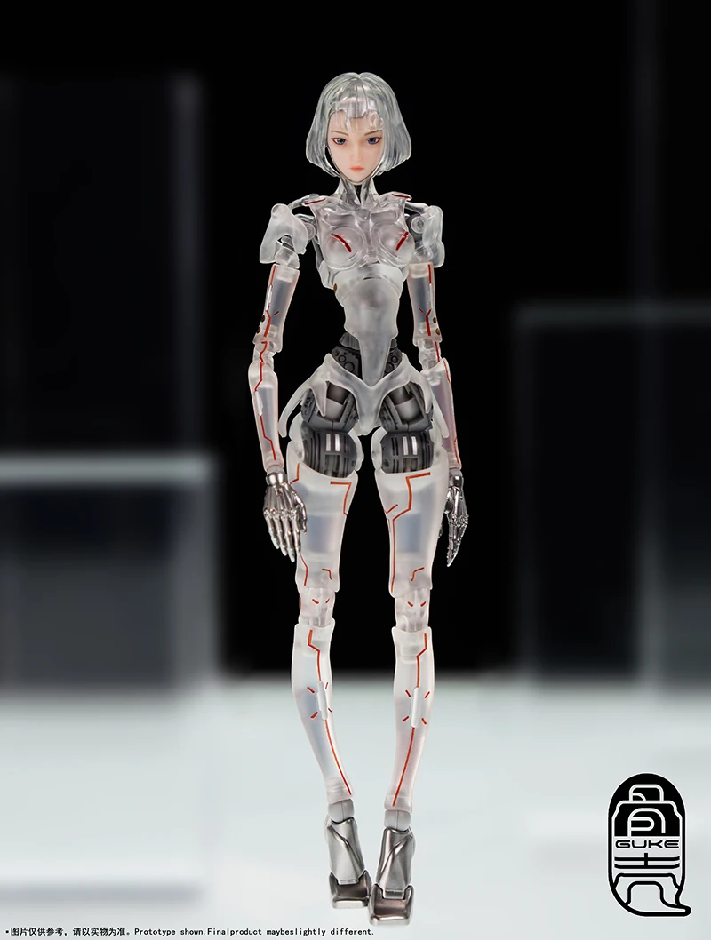 2025 Nuovo In Magazzino Guke Studio AI Agente Femmella C1 Stile Punk Trasparente Mobile Femminile 1/12 Action Figure Giocattolo Regalo