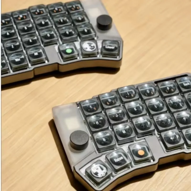 Cornix Split Keyboard Dual Mode Wireless Bluetooth Split Mechanical Keyboard with Knob Cnc Aluminum Case Office Gaming Keyboards