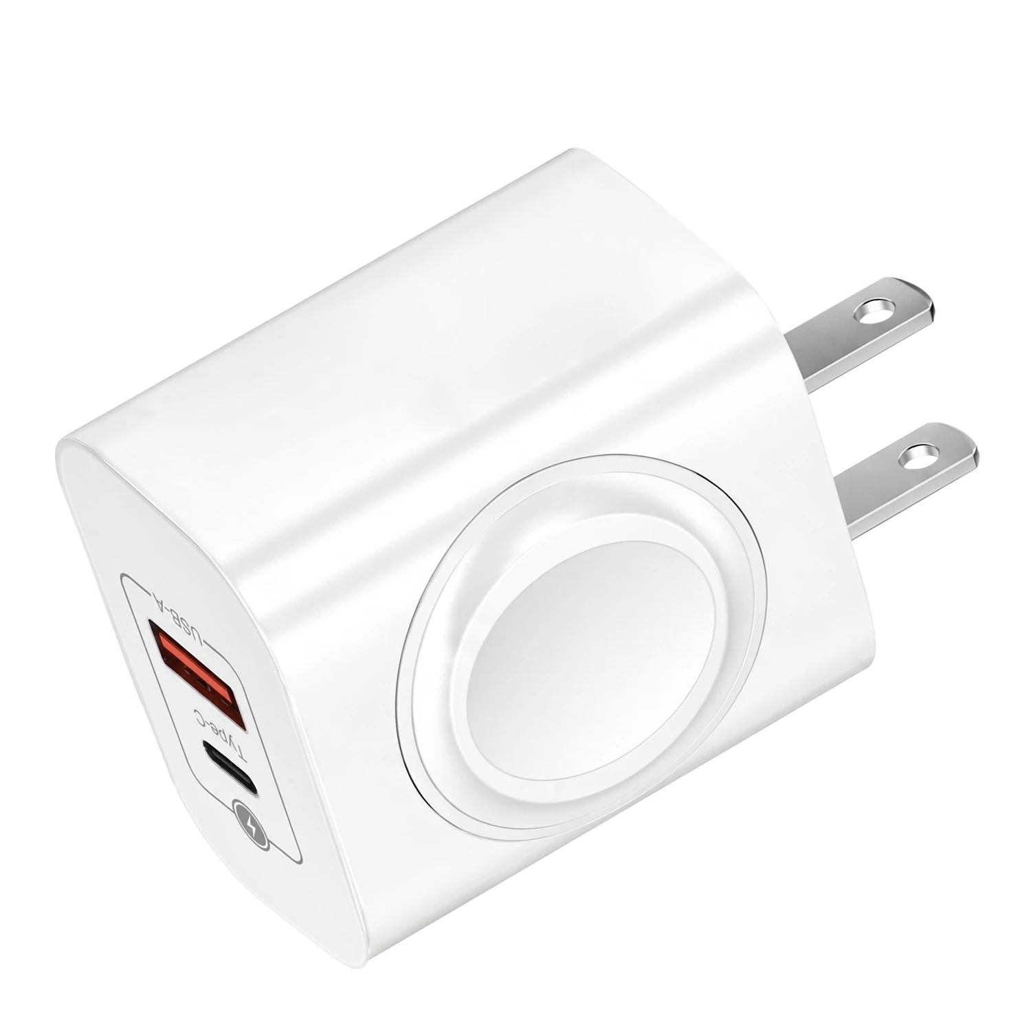 3-IN-1 Wall Charger Wireless Magnetic Watch Charger Base for Apple Watch Portable Charger EU / US Plug USB Type-C Phone Adapter
