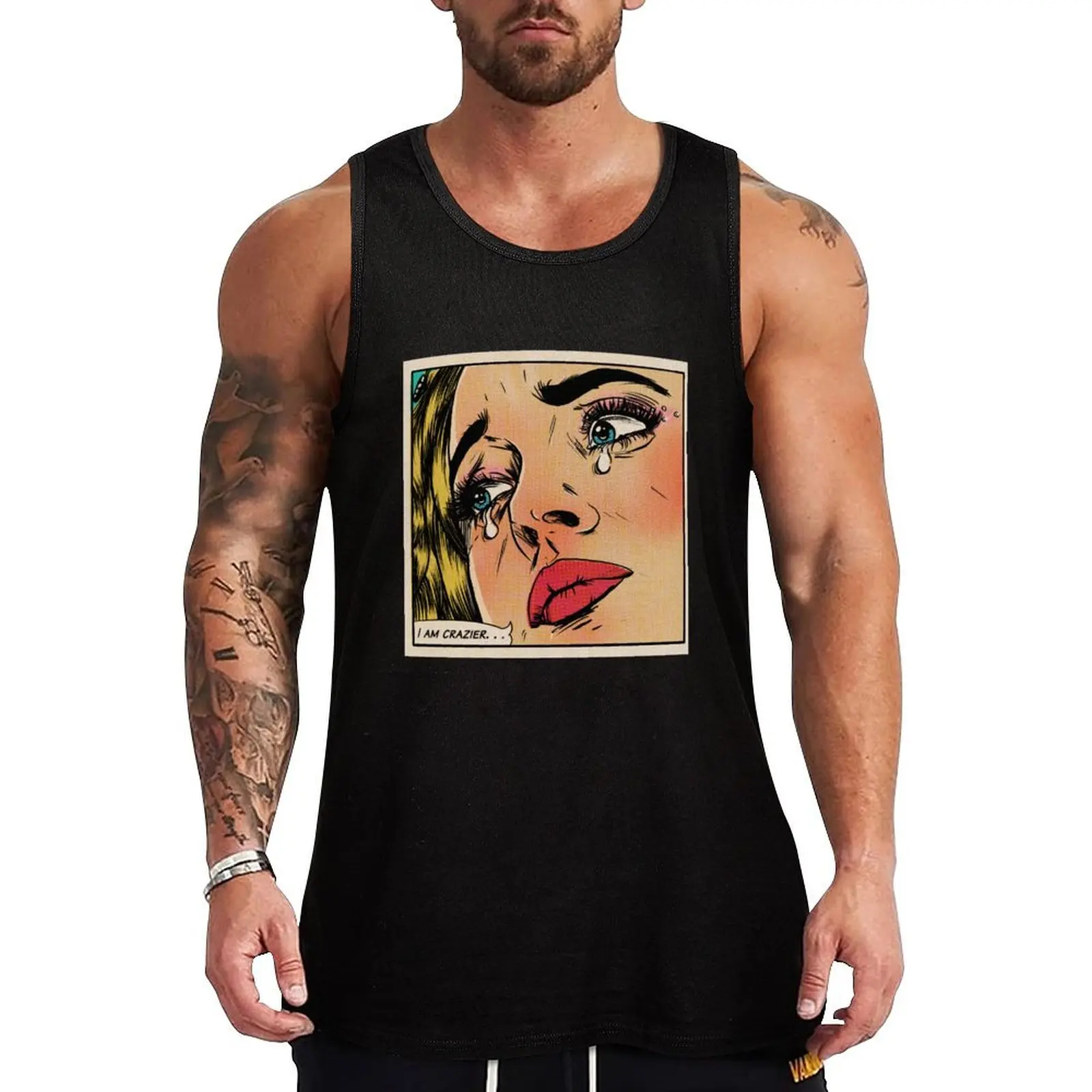

I am crazier… Tank Top singlets for men quick-drying t-shirt man vest anime top
