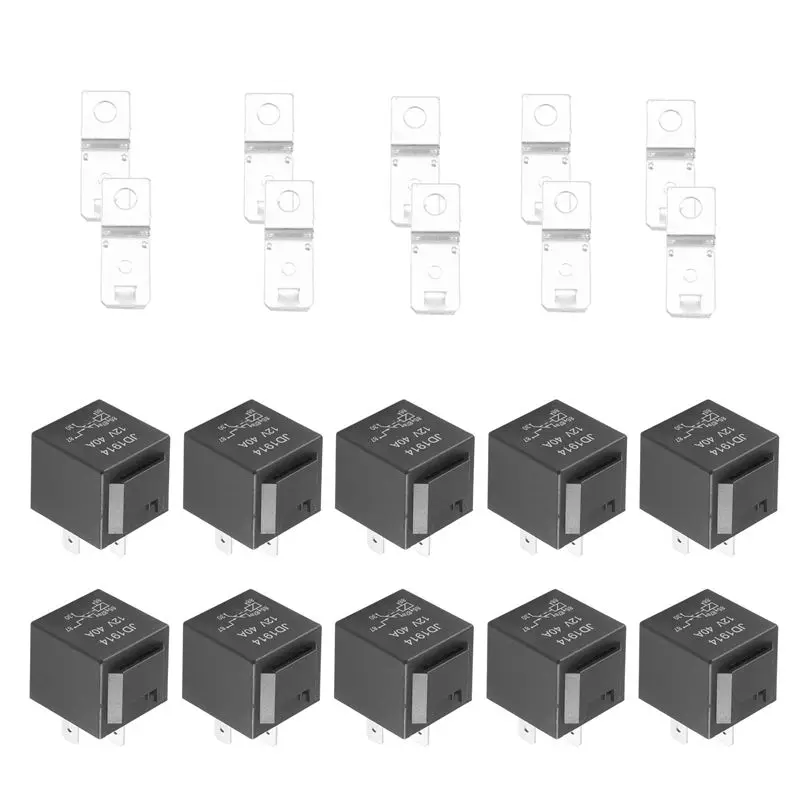 Customer Favorite 10 Pcs 5 Pin 12V Relay Switch (SPDT) (30/40 Amp) 12 Volt Automotive Relay For Automotive Fans