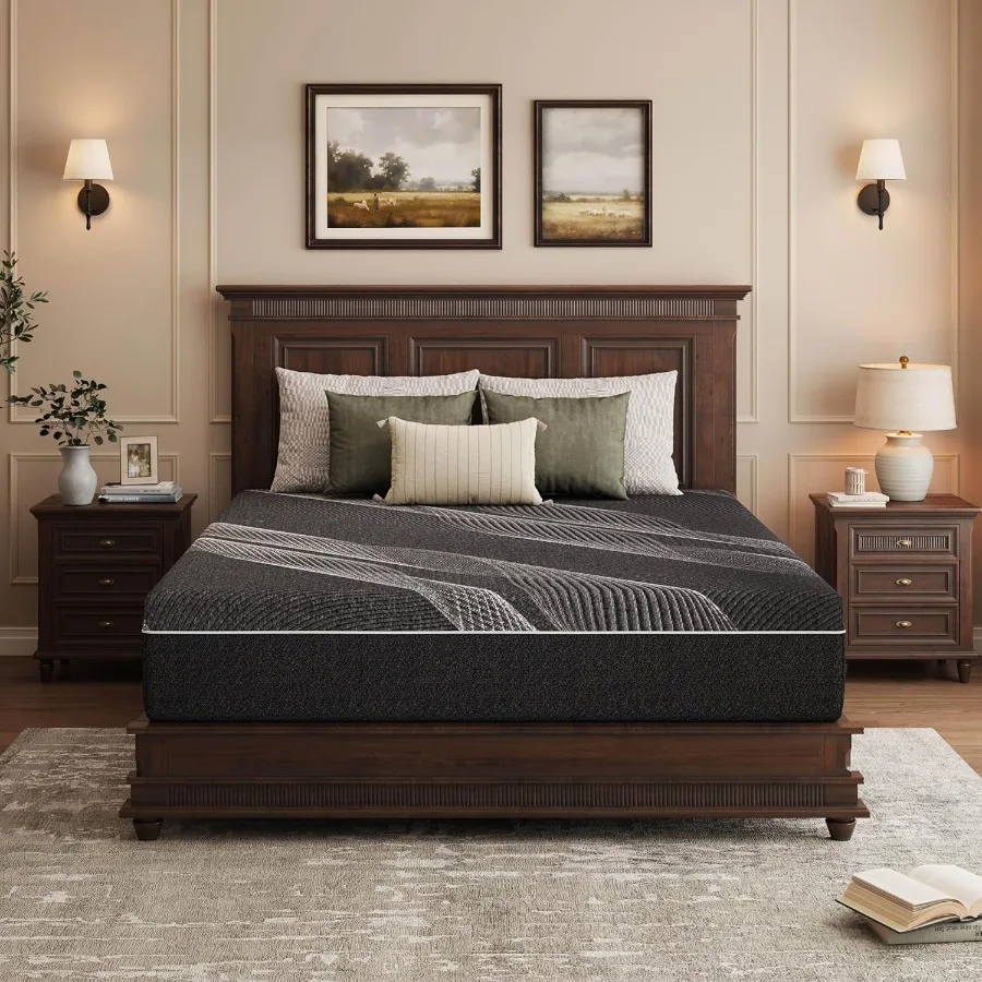 Queen Size Mattress, 10 Inch Gel Memory Foam, Medium Firm