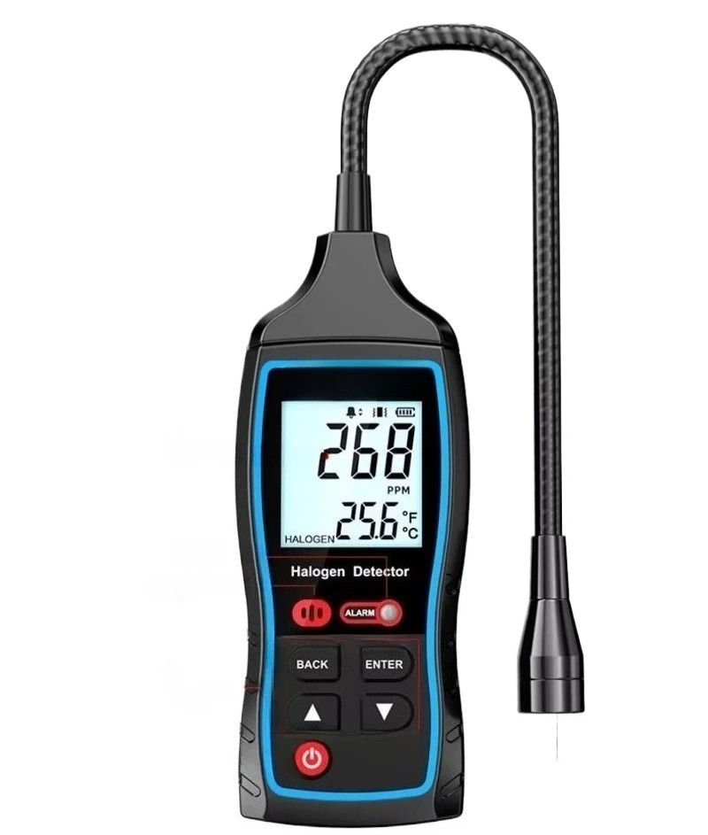 كاشف تسرب المبردات الهالوجين الشم 0-1000PPM كاشف غاز الفريون LCD بطارية تعمل بالطاقة المنزل الصناعي #1