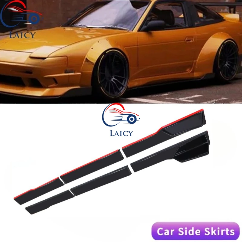 

LAICY For N-issan 240SX 200SX 1984-1998 78.7" Car Side Skirt Splitter Spoiler Lip Rocker Panel Extensions Body Kit Bumpers Black