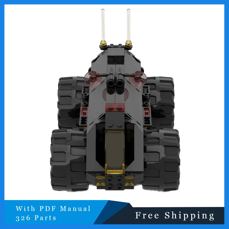 326 pçs criativo legal preto transporte carro modular moc blocos de construção modelo crianças educação diy montagem brinquedos presentes aniversário