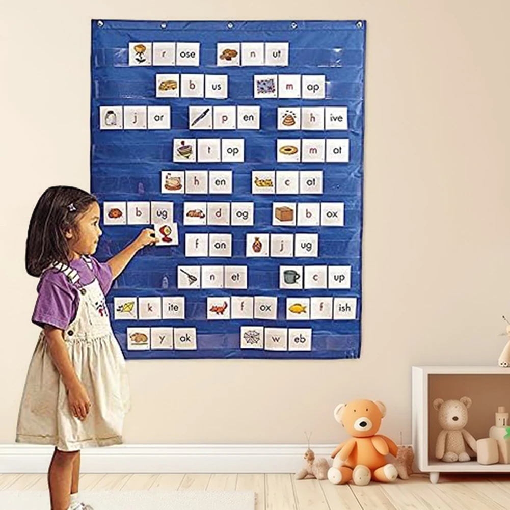Hundred Pocket Chart Multi-Function Display Course Text Schedule Standard Pocket Chart For Education Learning Teaching Accessory view 5