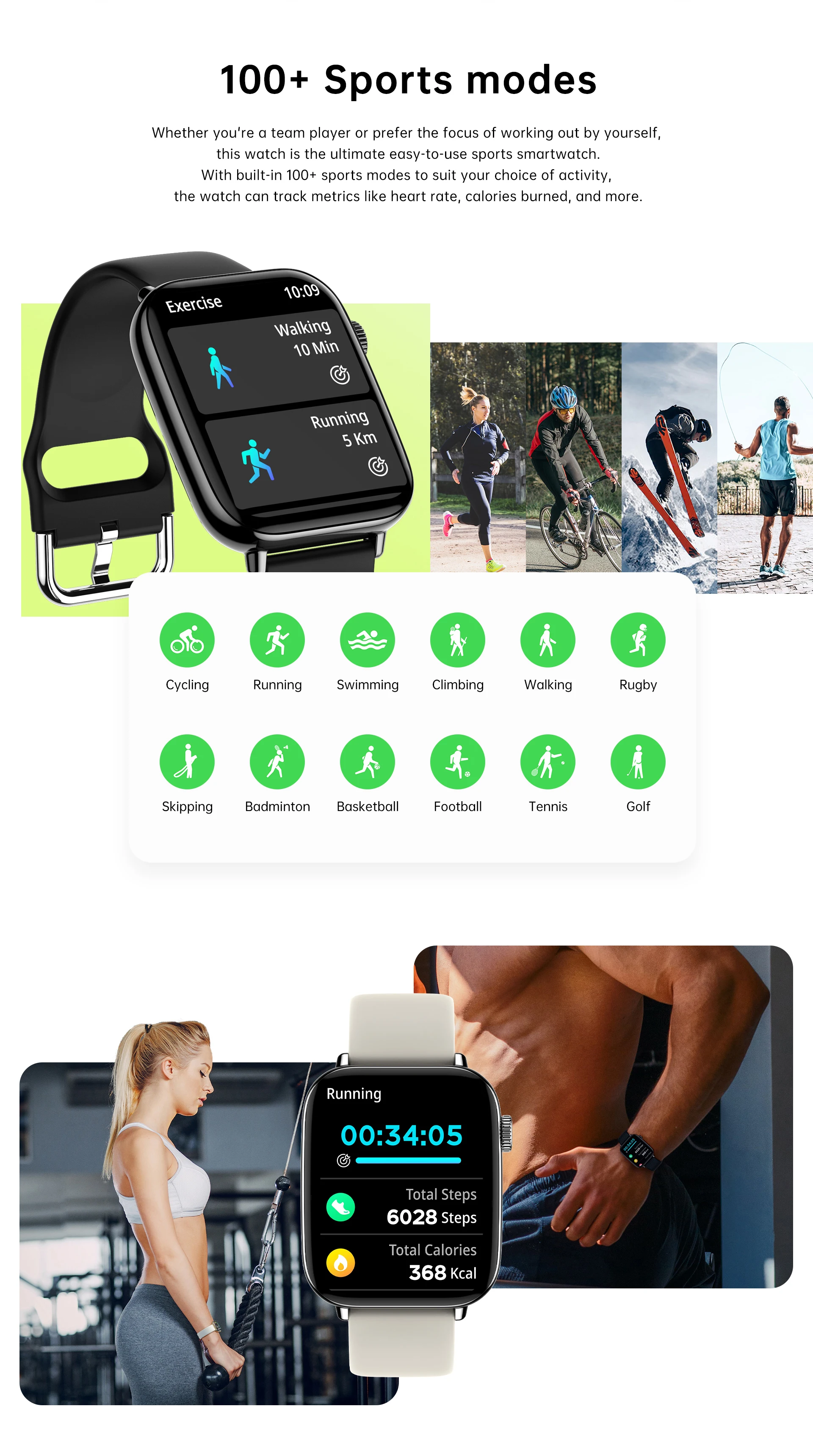 Propriétaire du temps 1.91 pouces TFT femmes Smartwatch Bluetooth appel IP68 étanche moniteur de Fitness pour téléphone Android iOS T63 Smartwatch