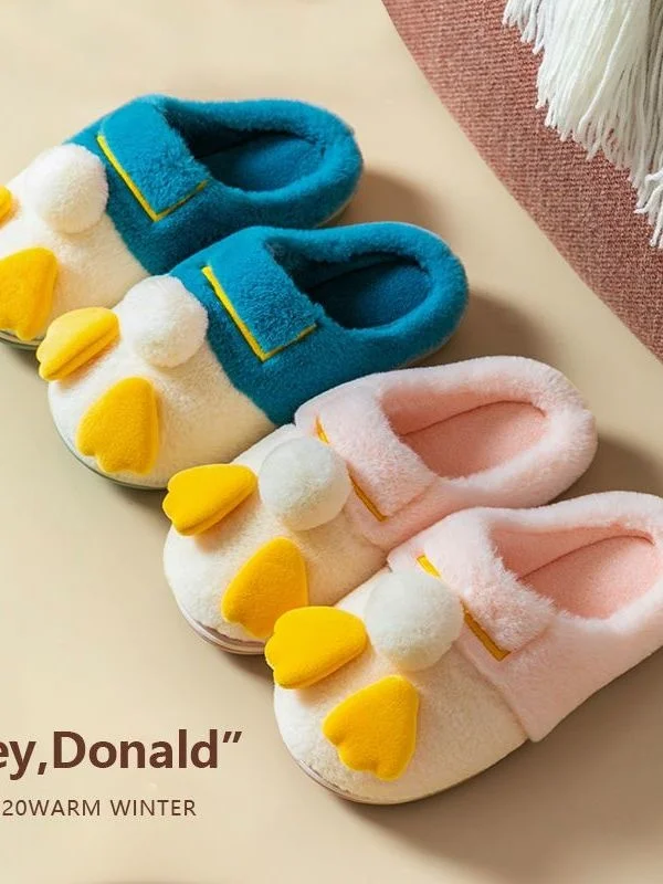 Winter Cotton Slippers Women Indoor Outdoor Bedroom Plush Wear Soft Thick Non-slip Versatile Design Lovely Slippers