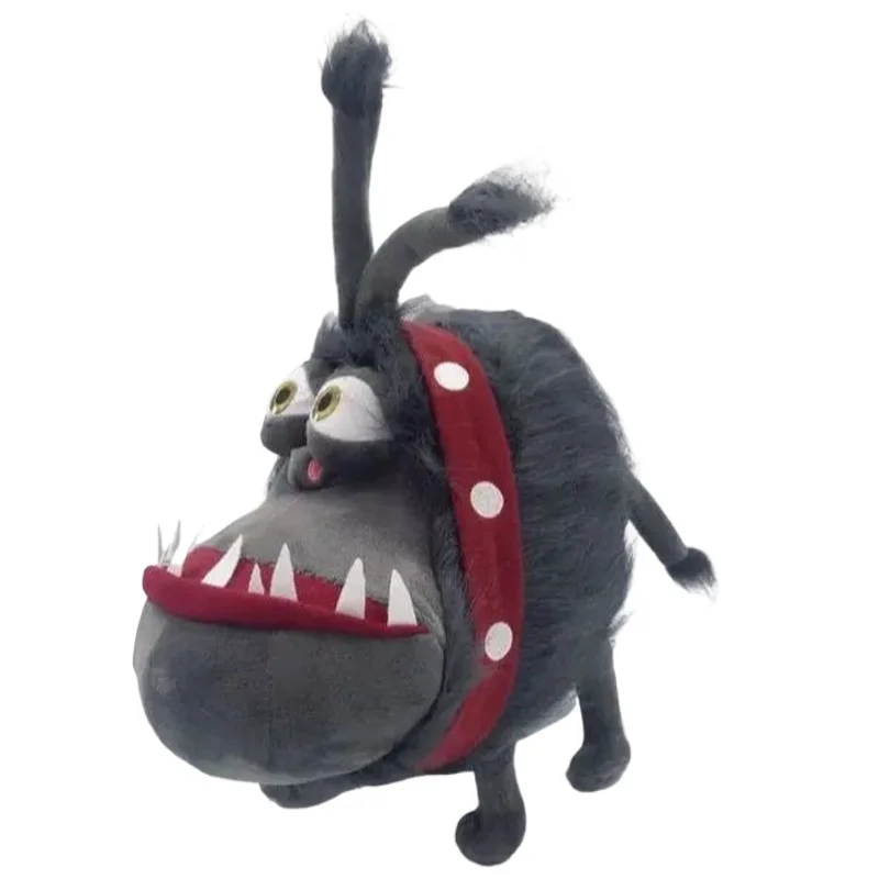 لعبة قطيفة على شكل كلب مؤذ بفم كبير، حيوان محشو لطيف للتعبير الشريط مع فرو عالي الجودة وفريد من نوعه قابل للتجميع #5