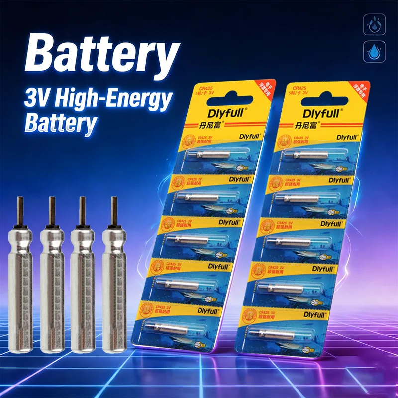 

3V CR425/LIR 425 Replaceable Lithium ion Batteries for Fishing Lures, Fishing Bobbers, Pen Lights, Arrow Nocks, Fishing Floats