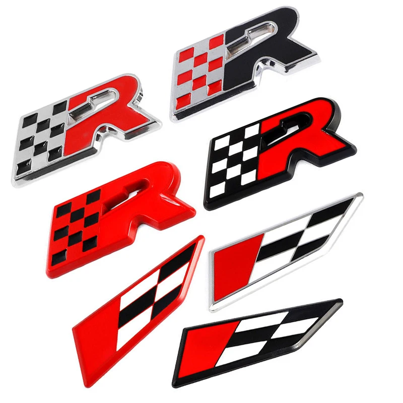 

1 Pieces Fender Trunk Decoration 3D Racing R Flag Emblem Badge Sticker for CUPRA Car Body