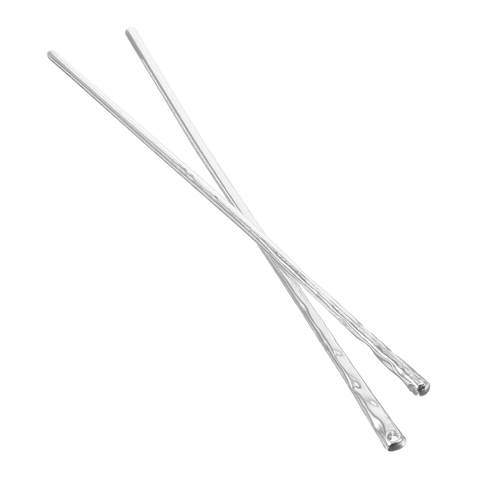 2Pcs Traditional Chinese Hair Sticks Alloy Minimalist Straight Hairpins for Buns Chignons Updo Elegant Sophisticated Hair
