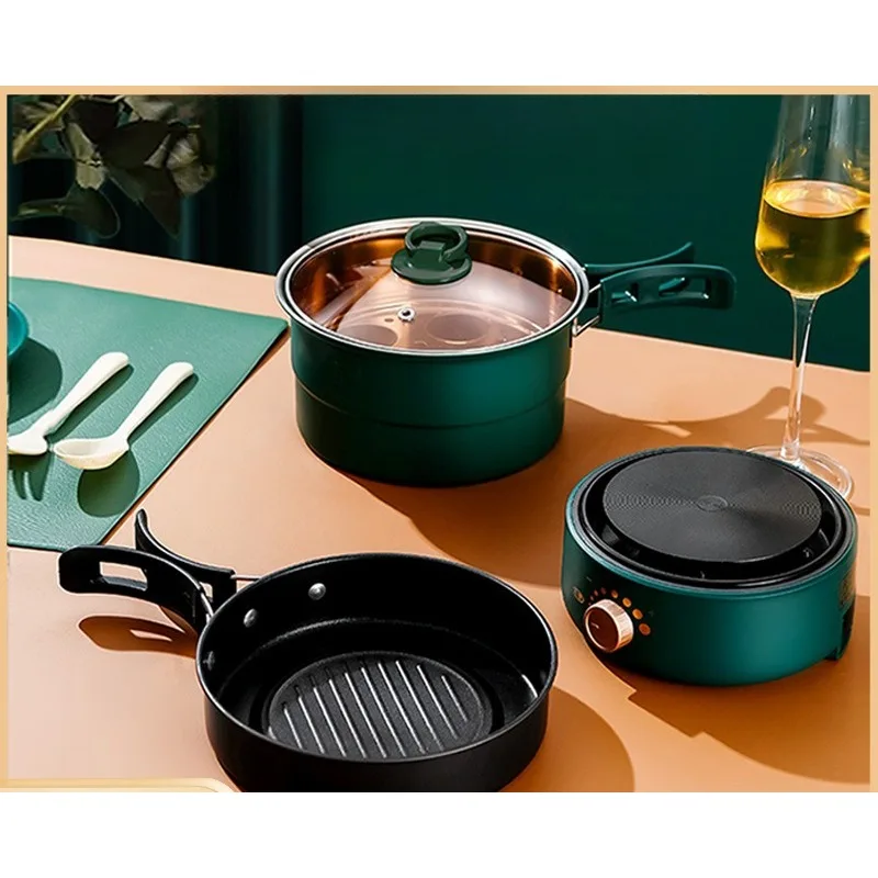 Multifunctional folding pot travel portable small electric cooking pot split electric hot non-stick 110V