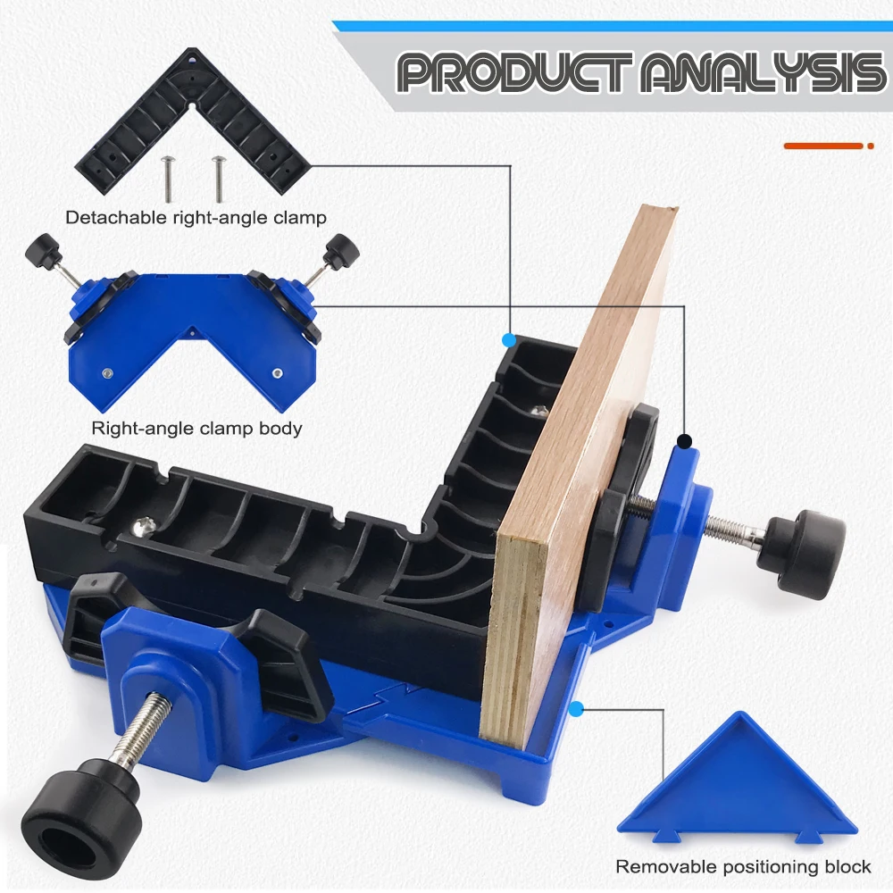 Woodworking Right-Angle Clamp - Corner Clamp for Securing Panels-Right-angle Clamp for Tightening Operations