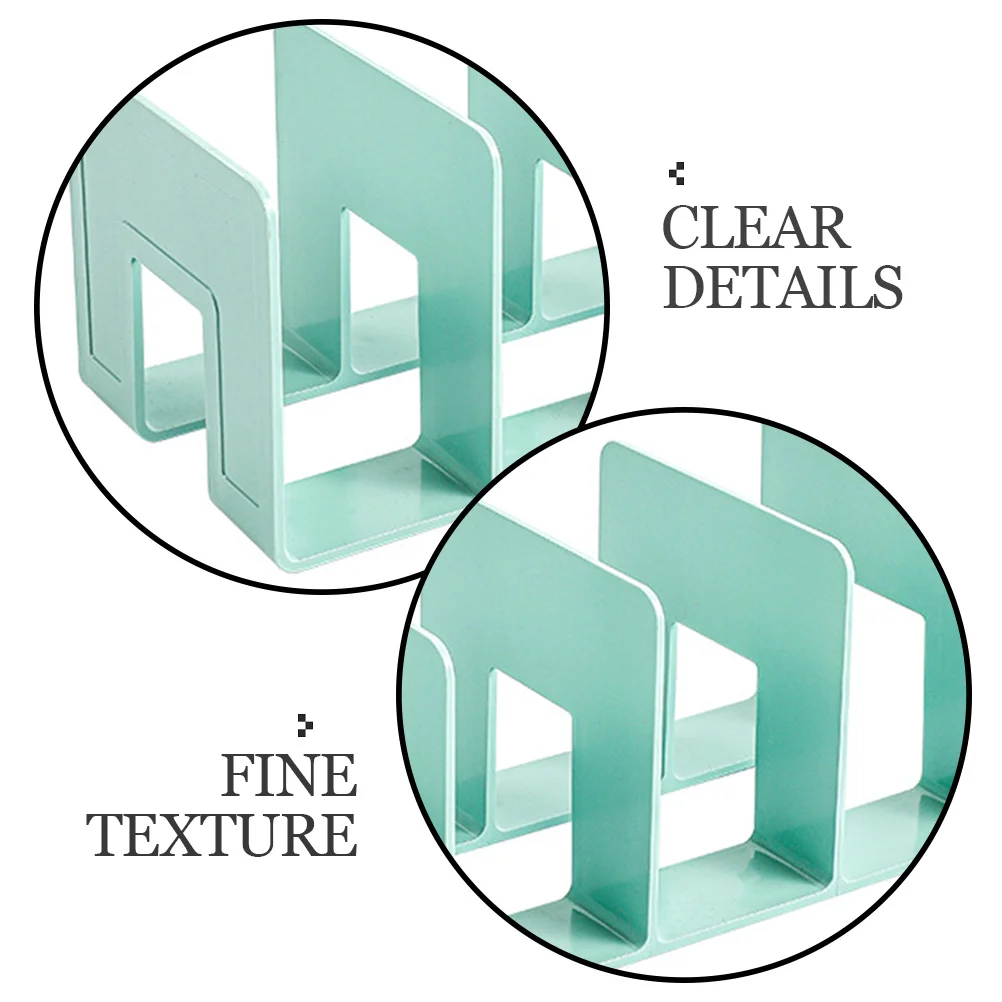 Delicate Multi-Function Reading Bookshelf Plastic Bookend Desktop File Holder Magazine Divider File Organizer Office Bookend