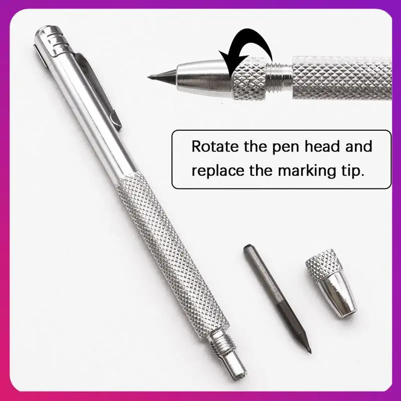 

5 Pack Glass Marking Pen With Magnet,Universal Aluminum Etching Engraving Pen For Glass/Ceramics/Metal Sheet