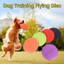 Safety Rubber Toys For Pet Dog Silicone Game Dog Toy Flying Discs Running Trainning Interactive Toys Pet Supplies Flying Disc