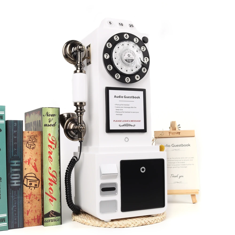 London Payphone Antique Phone Voice Recorder Audio Guest Book Telephone audio guestbook phone for wedding telephone photo booth