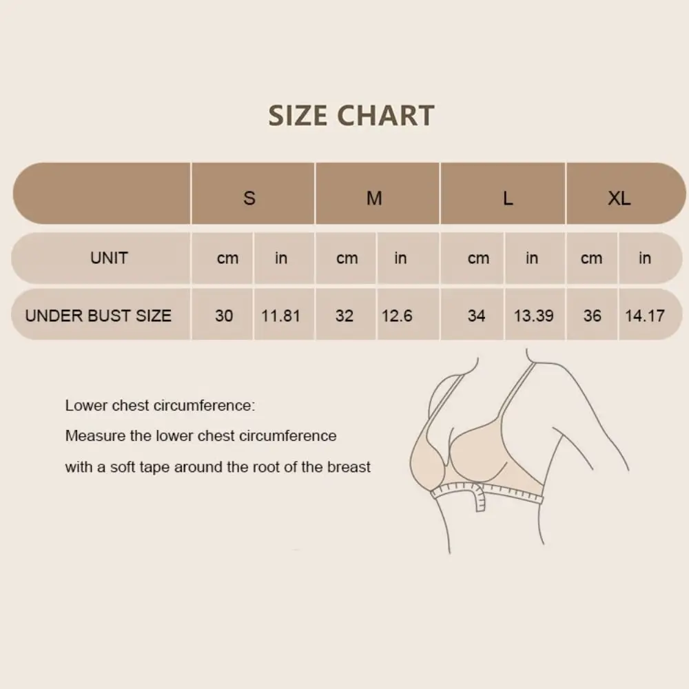 シームレスなストラップレス目に見えないブラジャーぴったりフィット耐衝撃ブラジャー女性のためのランジェリーフロントバックルワイヤレスブラジャー結婚式