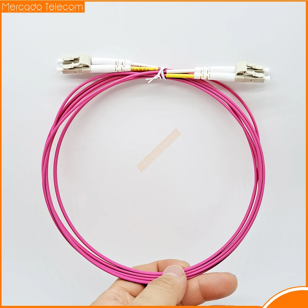 

10pcs/lot LC-LC Multi-Mode OM4 Fiber Cable 2.0/3.0mm Multimode Duplex LC-UPC Fiber Optical Jumper Patch Cord 1M/2M/3M/5M