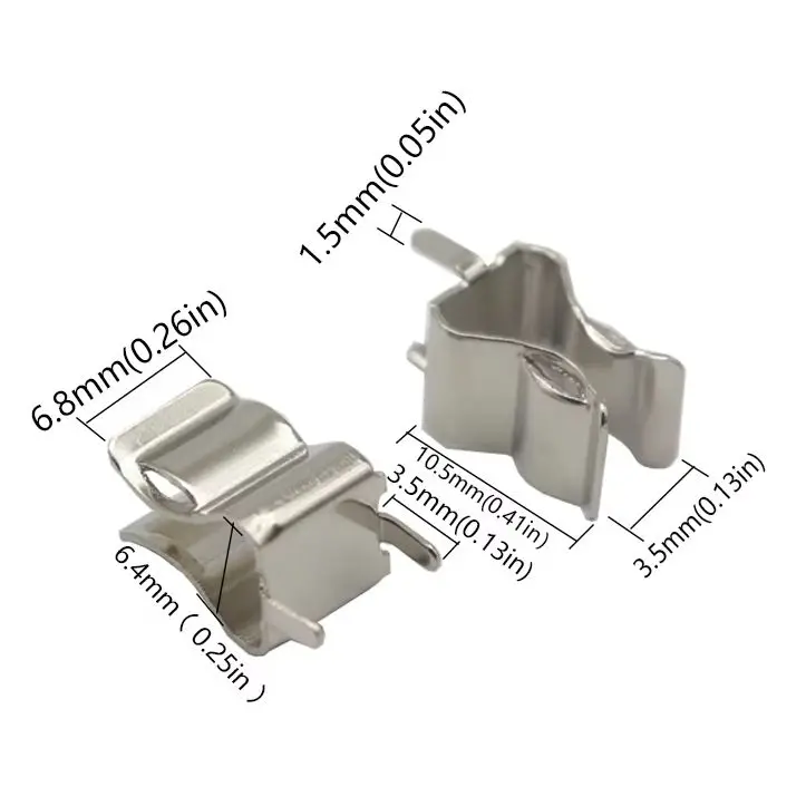 【30-20PCS】PCB Soldering Mount 5x20mm 6X30MM Fuse Holder Clip Chassis Tin Plated Brass 5X20 6X30mm