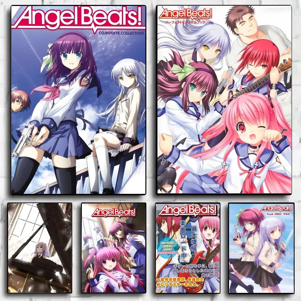 Anime A-Angel Beats Poster Art HD Art Sticky Wall Waterproof Home Living Room Bar Decoration