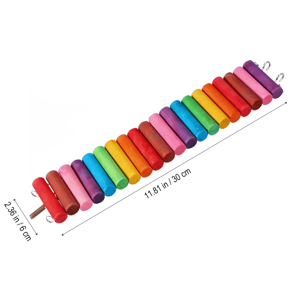 

Wooden Colorful Seesaw Bridge Platform 6x30cm Small Hamster Gerbil Squirrel Mouse Climbing Playground Pet Chewing