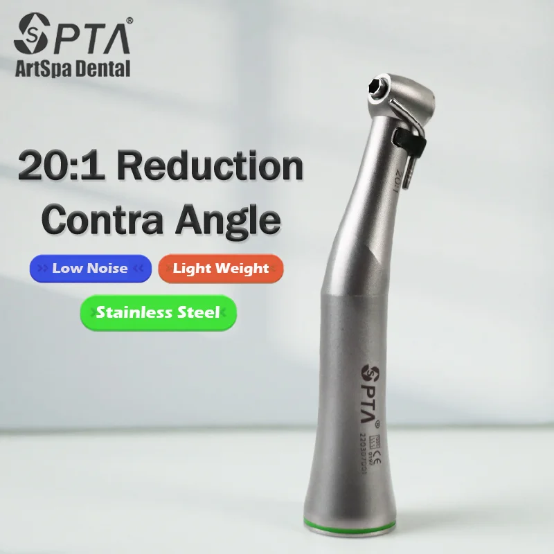 Dental Instrument Contra Angle Implant Reduction 20:1 Dentist Tools Equipment Low Speed Turbine Handpiece Internal Water Spray