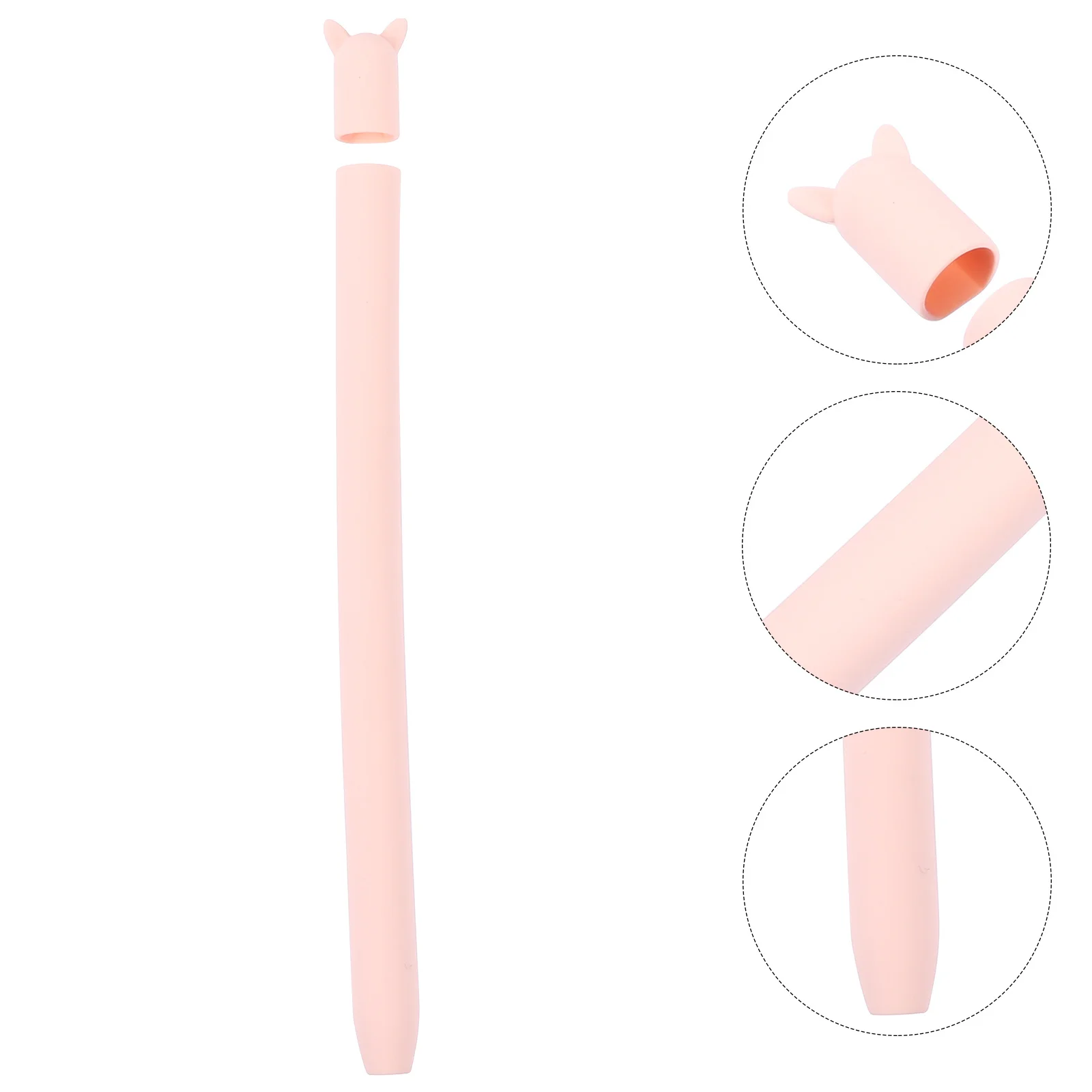 غطاء قلم ستايلس من السيليكون بتصميم آذان أرنب حماية كاملة لقلم الرصاص 2 قبضة مضادة للانزلاق قلم لمس إبداعي واقي