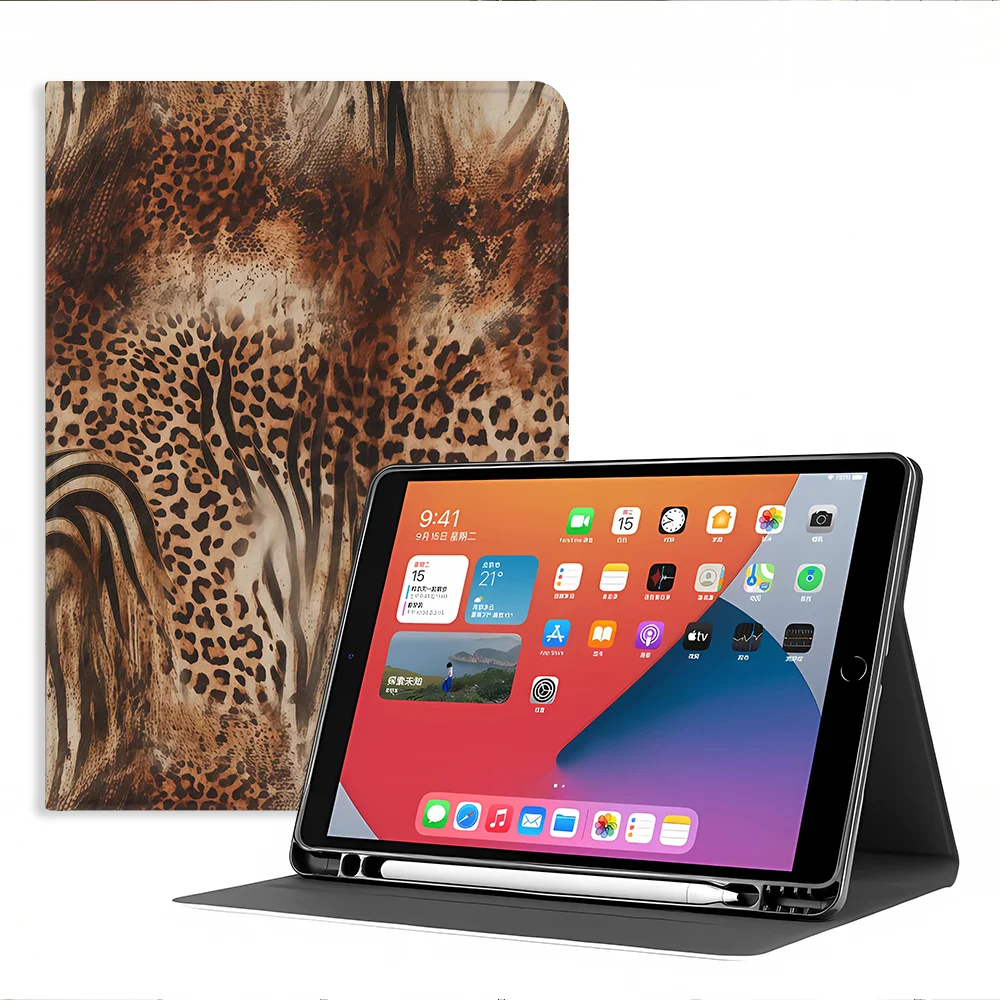 Case for Apple iPad Air 11 13 M4 M3 M2 A16 2026 10th 7/8/9th Pro11 13 with Pencil Slot Air 4/5/6th Animal Patchwork Print