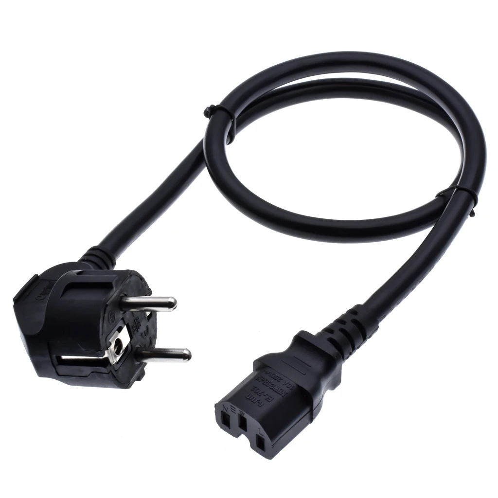 3PIN EU Power Cord US UK AU Italy Plug IEC C15 Power Adapter Cable For Dell Desktop PC Monitor HP Epson Printer LG TV Projector