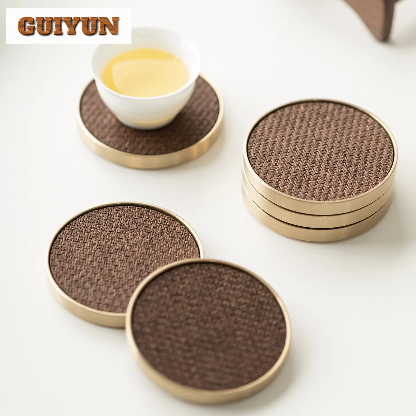 الجوز الخشب الوقايات الرجعية كأس حصيرة لأكواب القهوة الصحن العزل الحراري المفارش حامل الكأس خدمات الشاي الصحن مجموعة الإمدادات