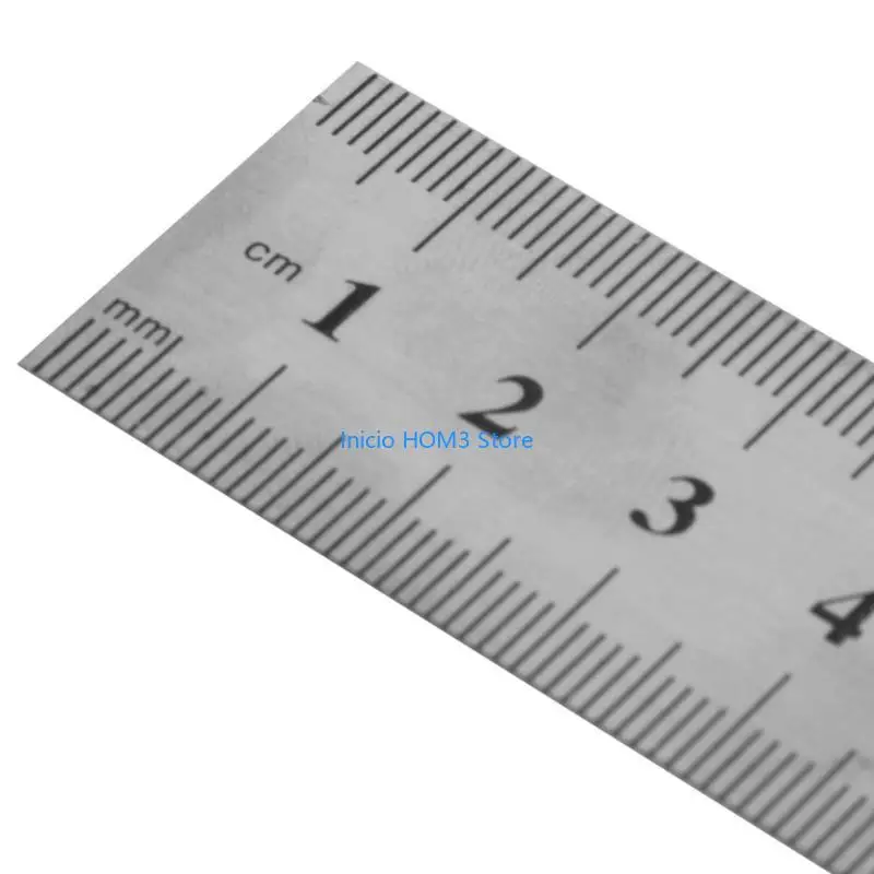 A5YD 30cm 12 "강철 스테인리스 포켓 파우치 메트릭 금속 눈금자 측정 더블면