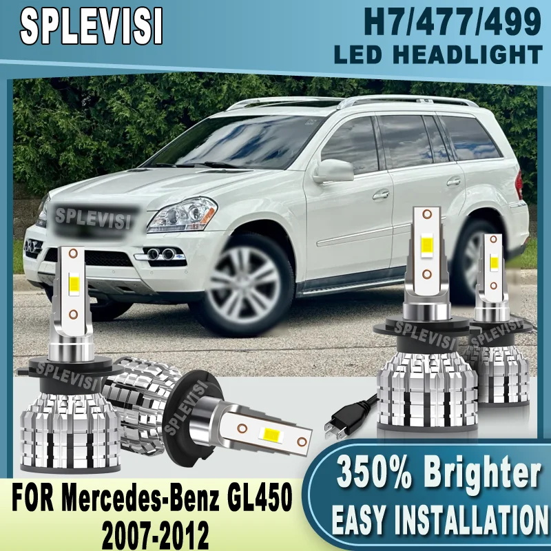 

6000K White enhances night visibility by 350% H7 477 499 led headlight For Mercedes-Benz GL450 2007 2008 2009 2010 2011 2012