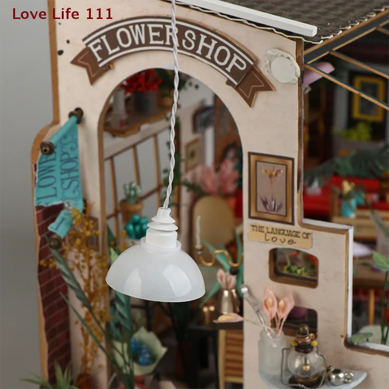 새로운 1/12 인형 집 시뮬레이션 LED 샹들리에 모델 인형 집 미니어처 가구 장식 인형 집 홈 액세서리