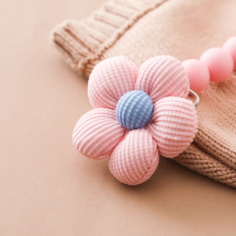 Cute Baby Silicone Flower Pacifier Chain Newborn Baby Accessories Pacifier Clip Pacifier Chain Teether Loss Prevention Chain