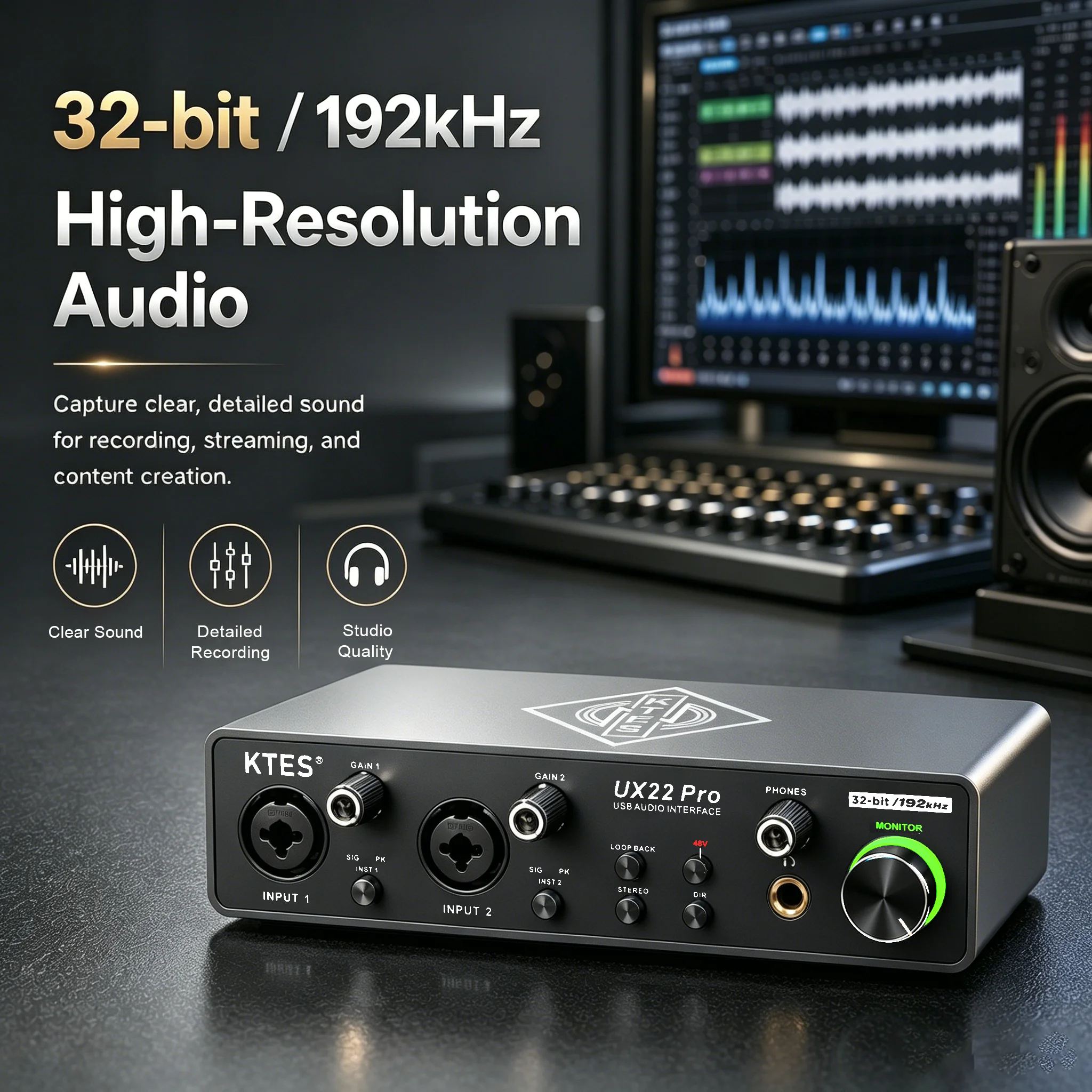 UX22 Pro Audio Interface 192kH - Audio Music Tiktok review and price