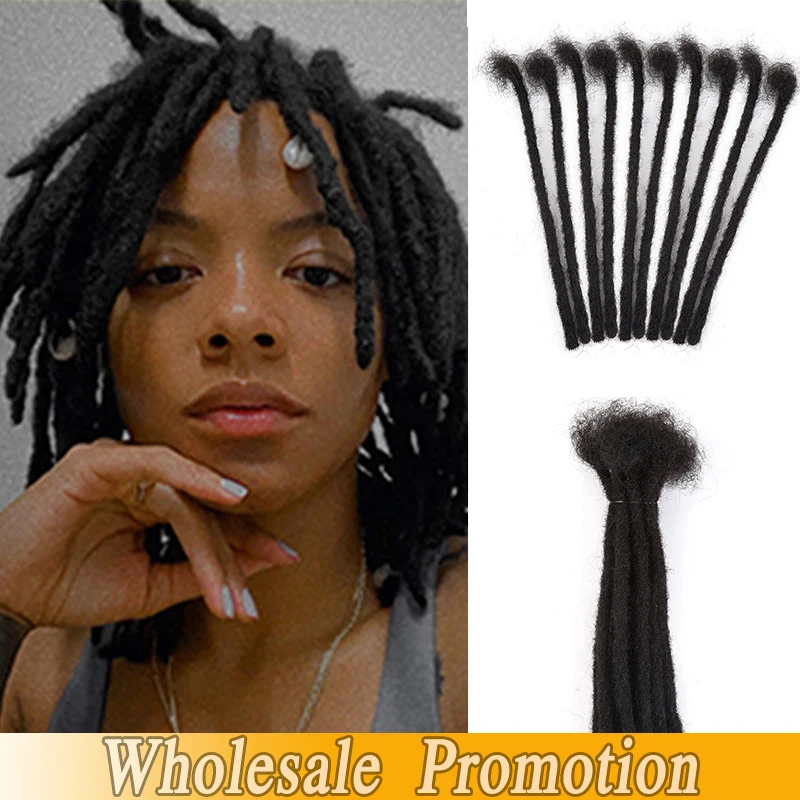 Amir Human Dreadlocks Extensions 100% Brazilian Real Human Handmade Hair Kinky Straight Faux DreadLocks Crochet Hair Extensions