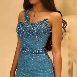 Customized Shiny Off Shoulder Women Elegant Sequin Long Evening Dresses Strapless Birthday Party Sexy Dresses Ladies Summer Clot