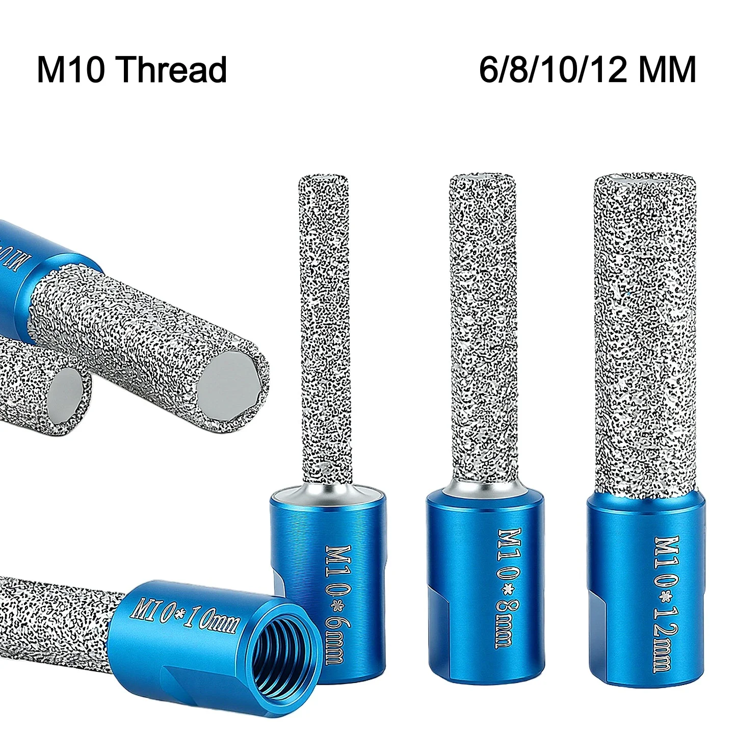 

M10 Vaccum Brazed Milling Cutter Diamond Core Drill Bit Ceramic Tile Marble Stone Slotting 100 Type Angle Grinder 6 8 10 12mm
