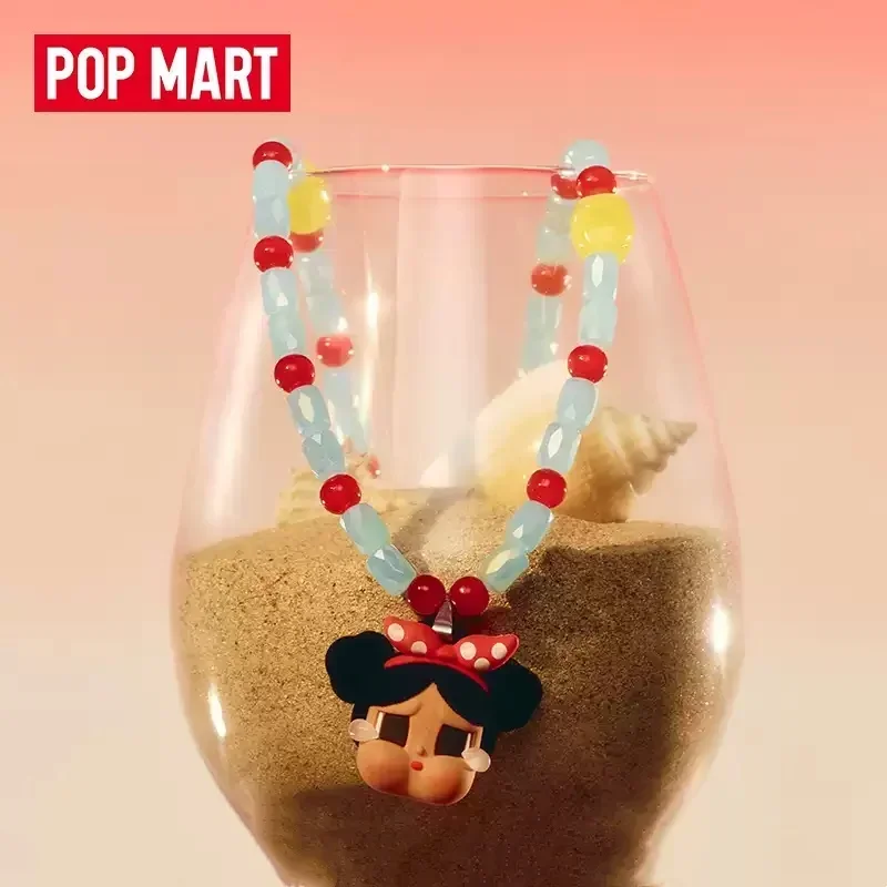 

POP MART CRYBABY режим отпуска на серии ожерелье Mystery Box натуральная глухая коробка Guess игрушки сумка орнамент фигурки домашний декор