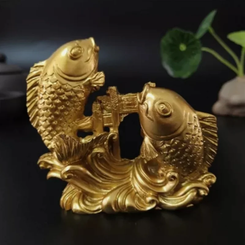 Pure Copper Fish Leaping Dragon Gate Decorative Home Decoration Creativity