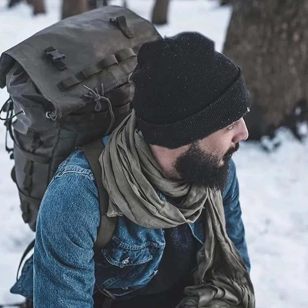 Gorro de montar unisex para otoño e invierno, gorro de punto con puños, gorro de ciclismo cálido para esquiar, acampar y viajar
