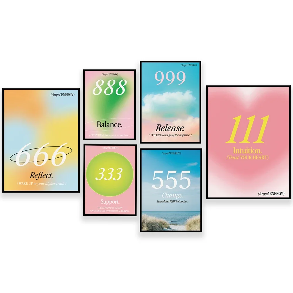 Angel Digital Energy Poster, Gradient Poster Print, Fashion Art, Modern Art Wall Decor Poster