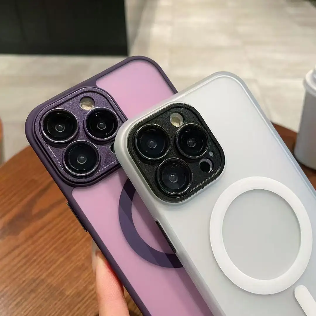 Magnetic Luxury Translucent Armor Shockproof Case For iPhone 16 15 14 13 12 11 Pro Max For Magsafe Wireless Charge Phone Cover - náhled 4